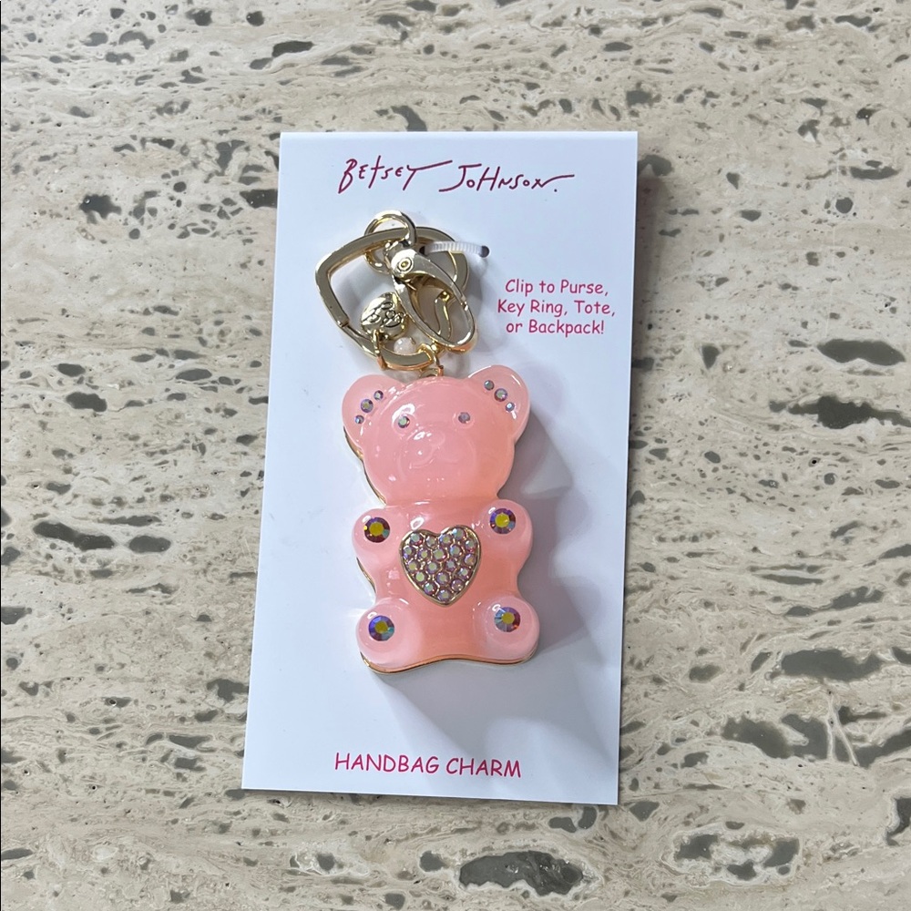 Betsy Johnson Gummy Bear Bag Charm Key Chain